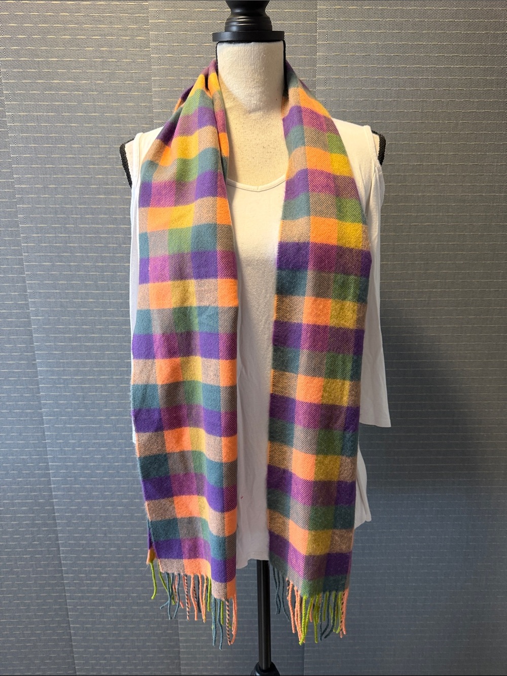Manhattan Hat Company Cashmere Feel Plaid Scarf